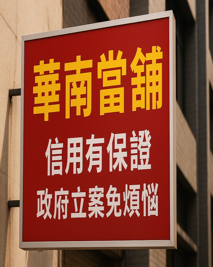 資金急用、臨時需要錢，有困難找華南，借錢好商量、還款沒壓力！讓台南當舖推薦的華南當舖幫你渡過難關！
